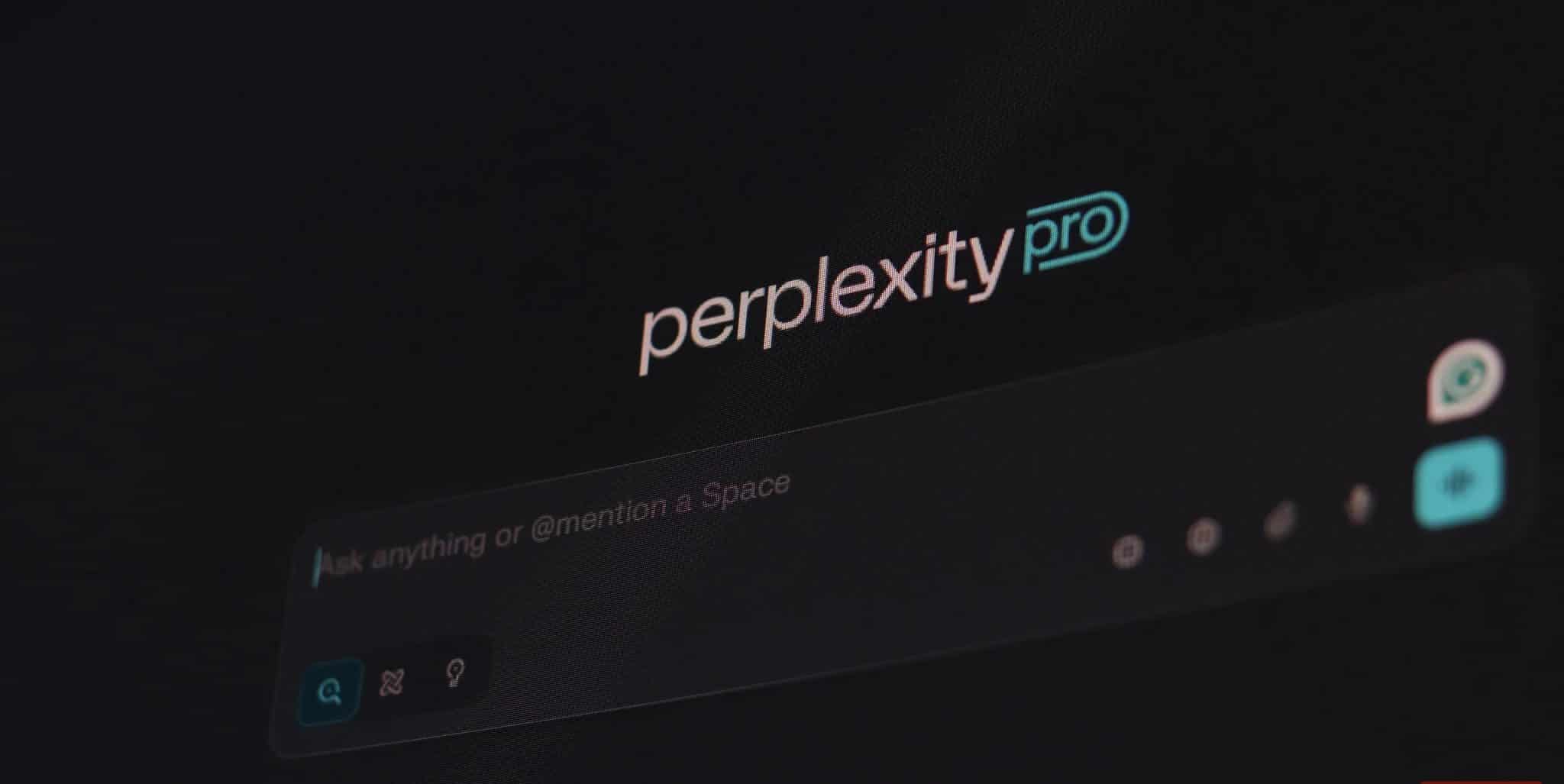Interfaccia utente Perplexity sui browser web