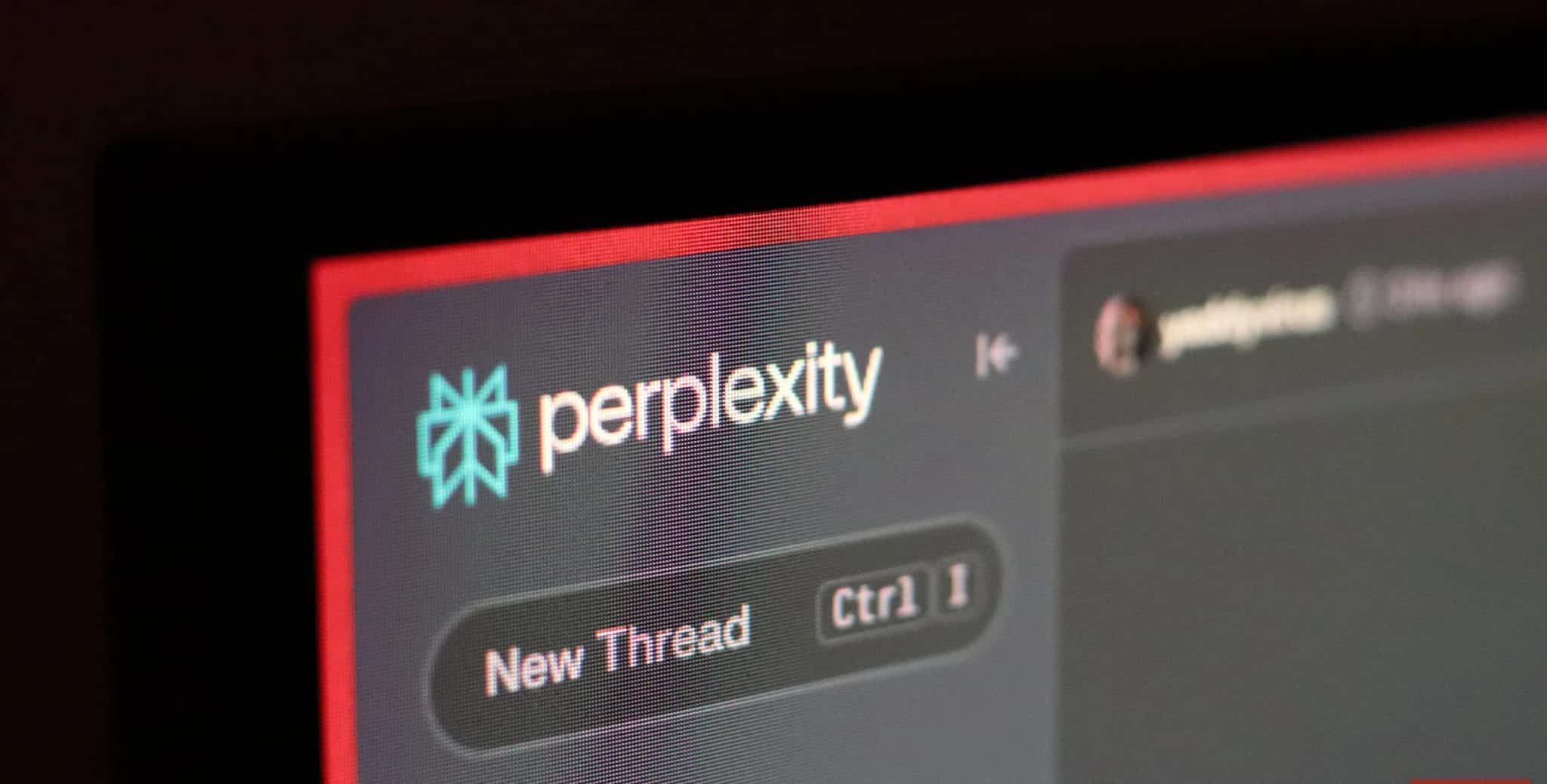 Strona internetowa Perplexity otwarta w przeglądarce