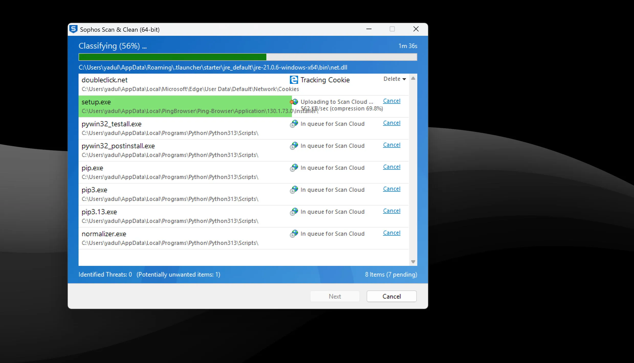 Sophos Scan & Clean läuft unter Windows 11