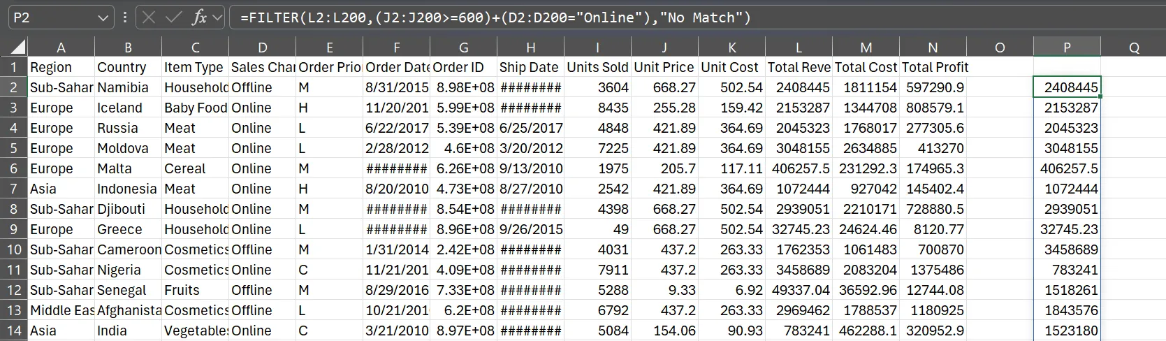 Excel 中的 FILTERS 函數與 OR 邏輯