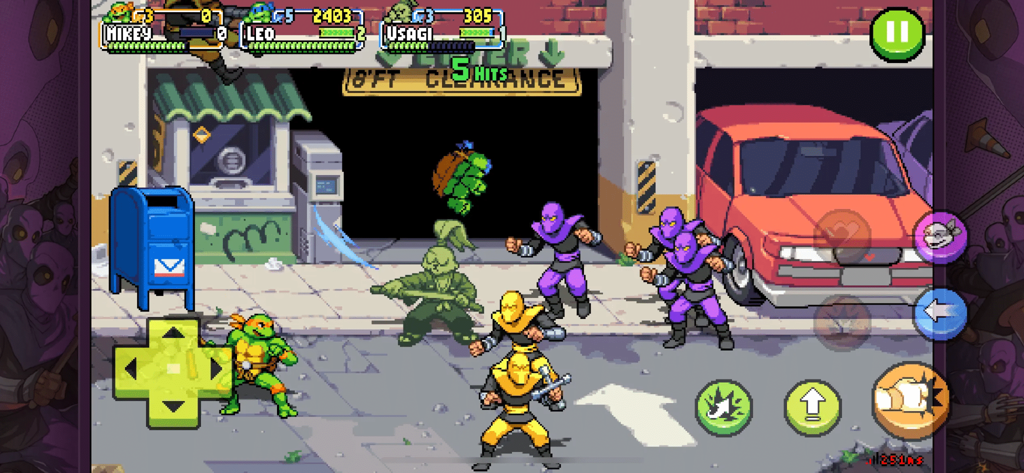 Uno screenshot di TMNT Shredder's Revenge su iPhone.