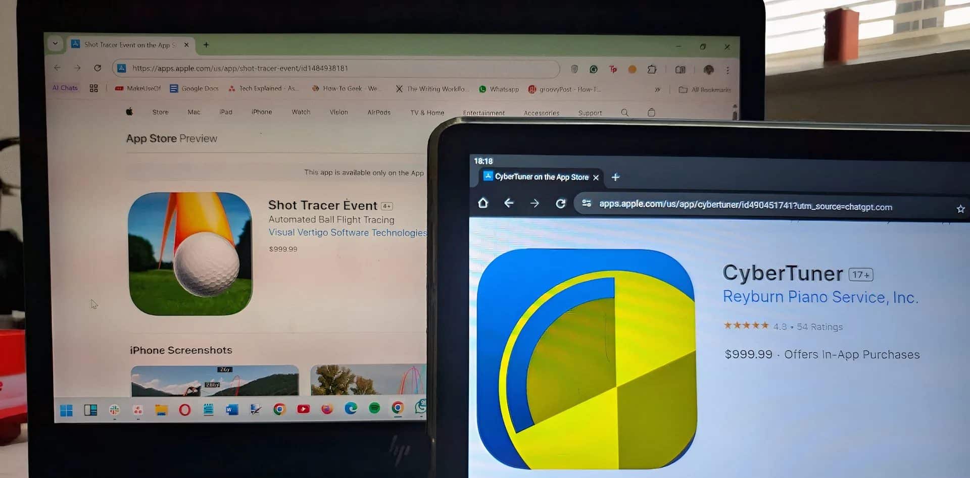 Due schermate che mostrano app costose sull'App Store di Apple.