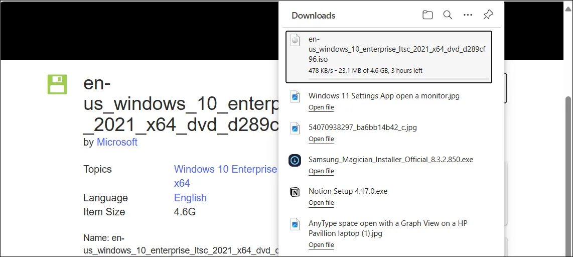 從 Archive.org 下載 Windows 10 2021 LTSC ISO