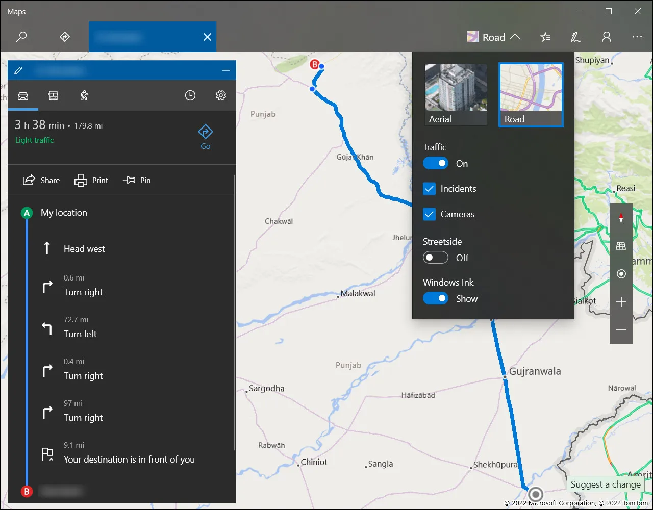 Application Windows Maps
