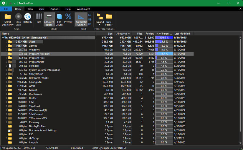 App gratuita TreeSize per Windows