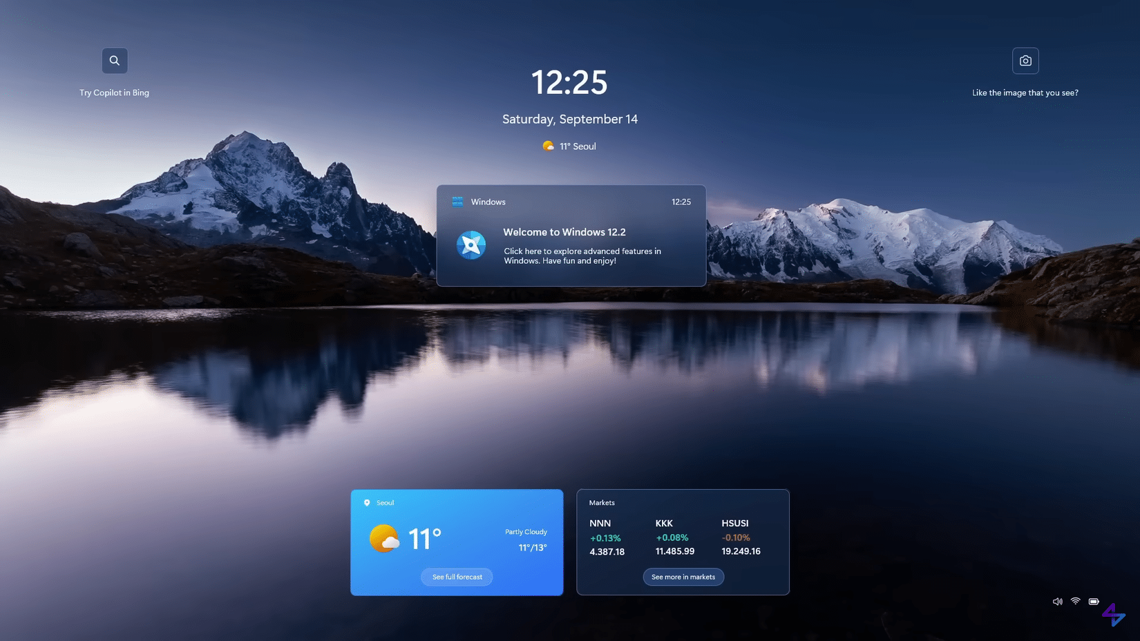 05 Schermata di blocco del concetto di Windows 12