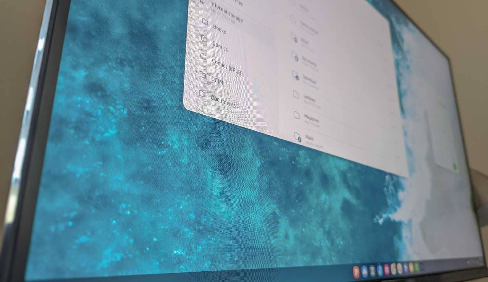 Samsung DeX στην οθόνη.