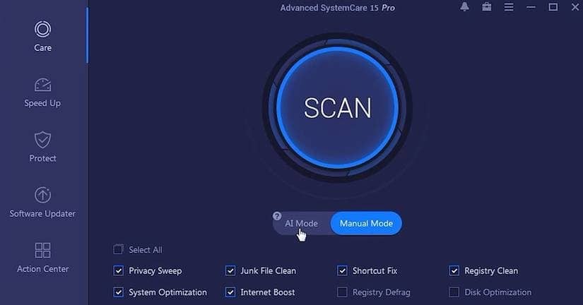 Ежегодное сканирование Advanced SystemCare (IObit)