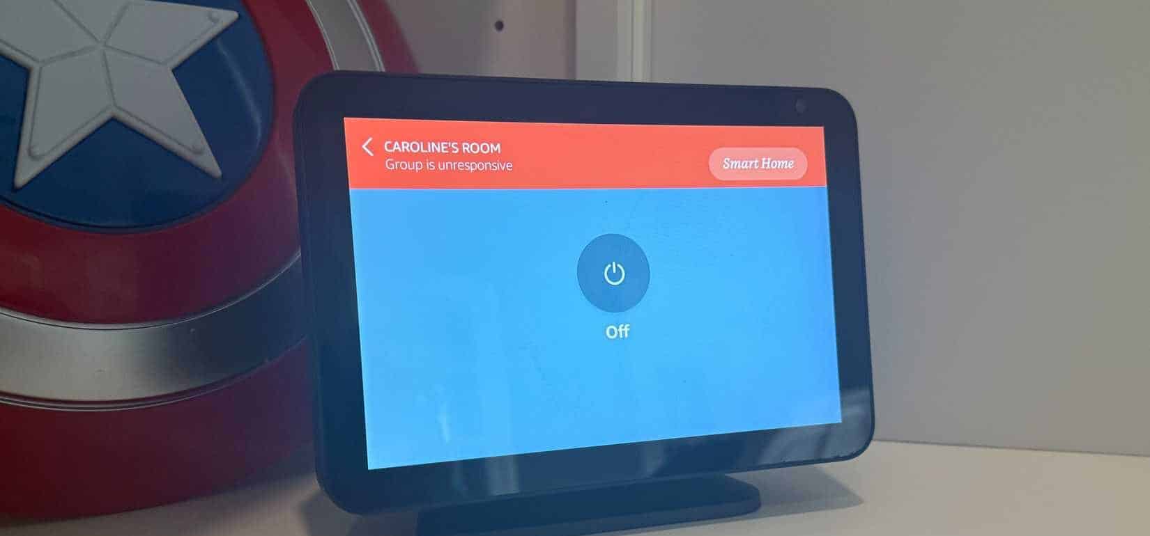 Echo Show zeigt an, dass der Raum nicht reagiert