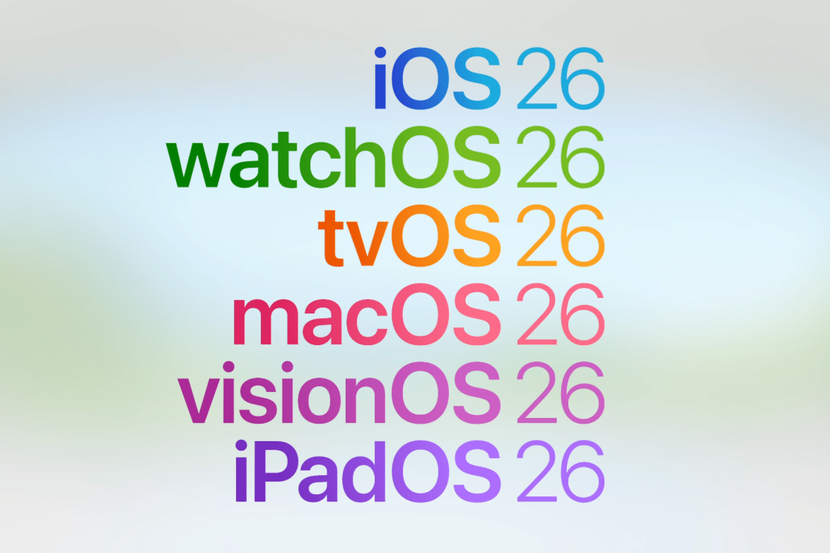 Apples einheitliche Software-Namensvereinbarung