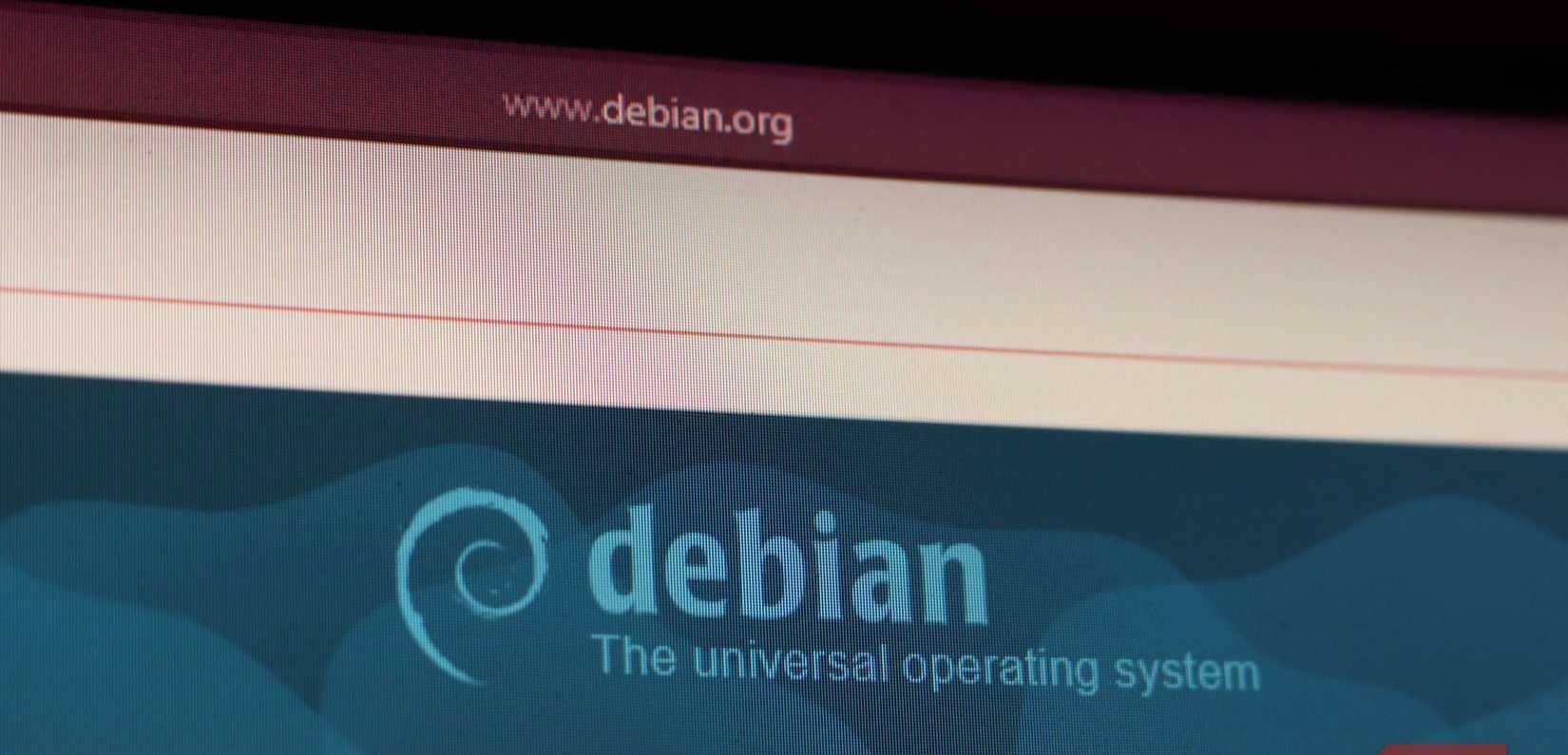 官方網站上的 Debian 標誌。
