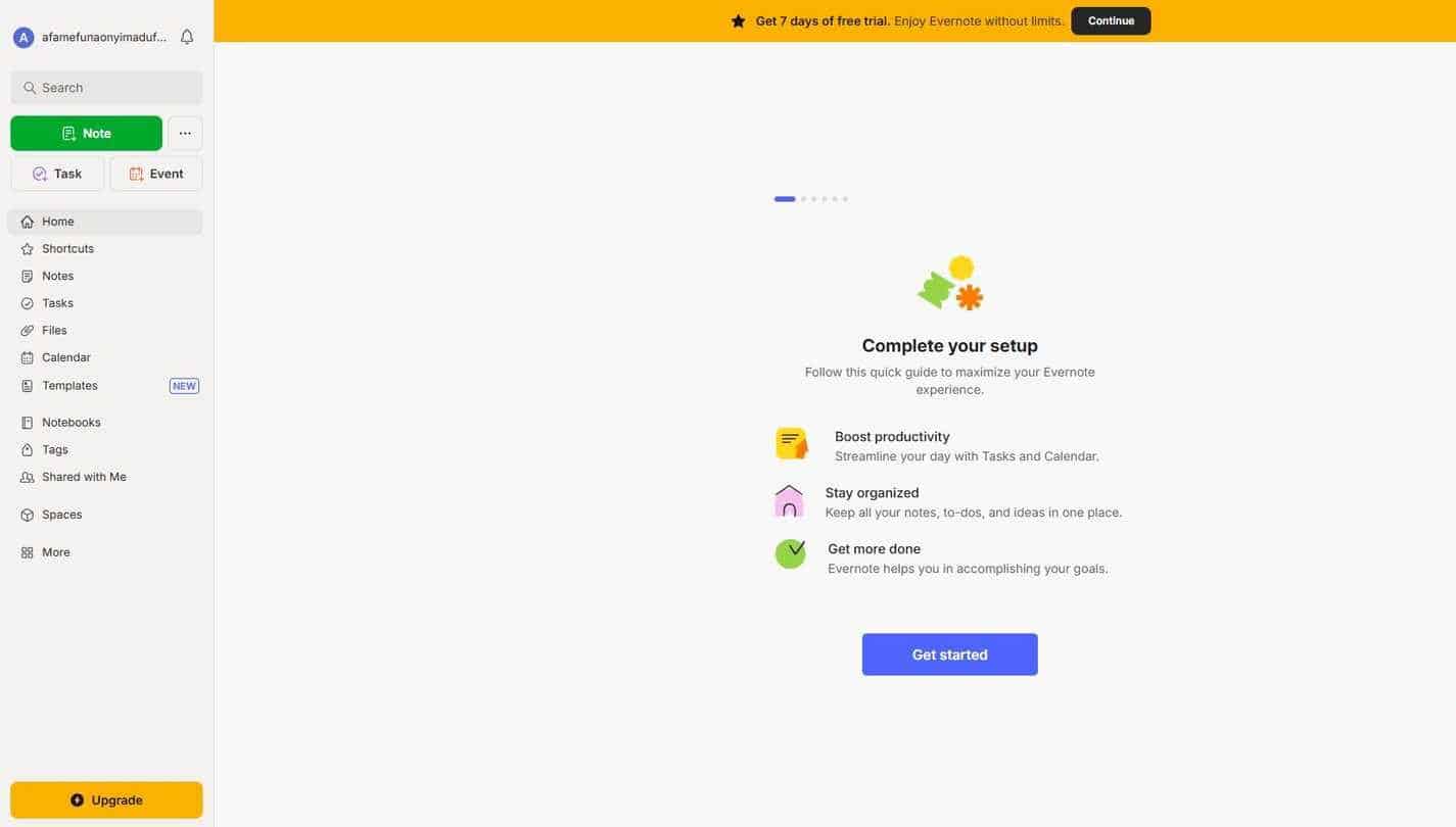 Piano gratuito limitato Evernote per l'archiviazione cloud