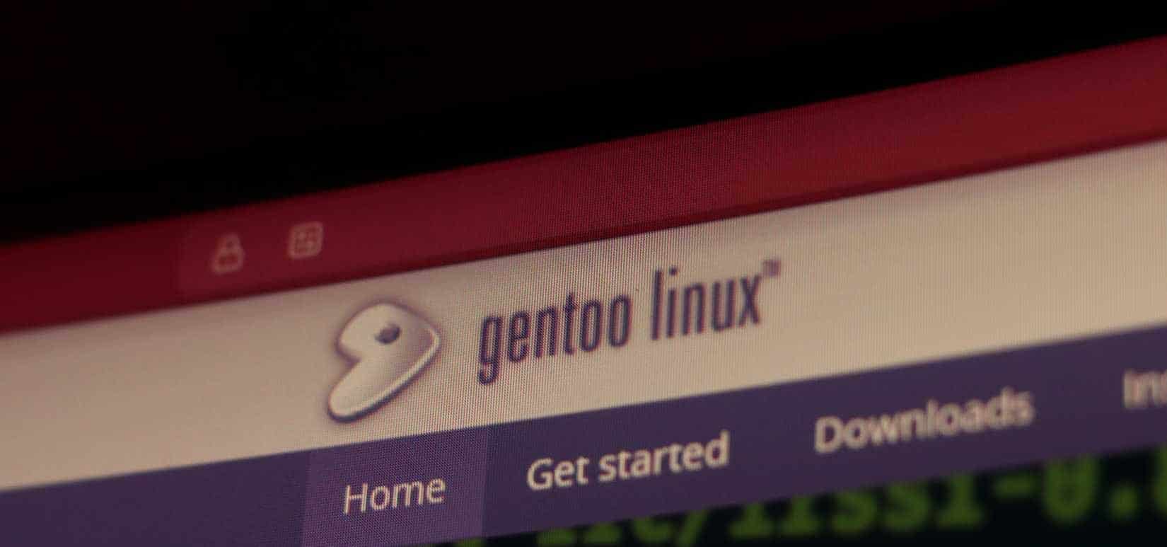 Gentoo Linux 官方網站上的標誌。