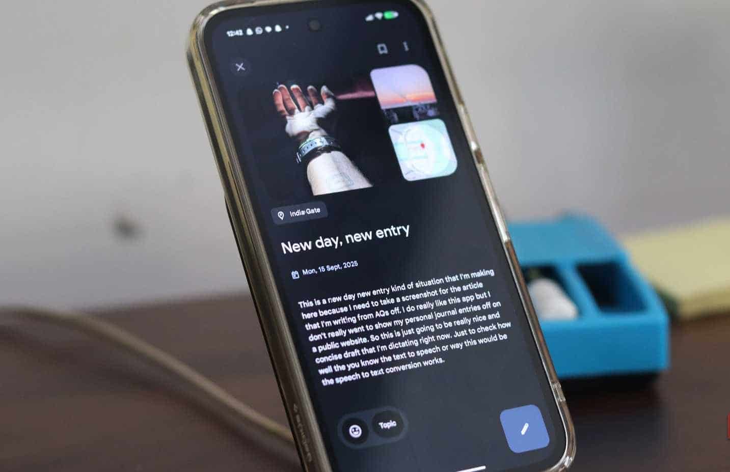 Voce giornaliera nell'app Google Journal.