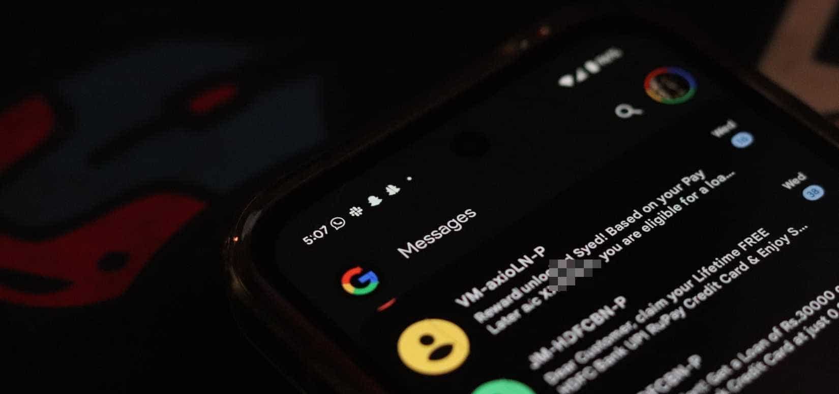 Pixel 9a 上的 Google Messages 應用程式。