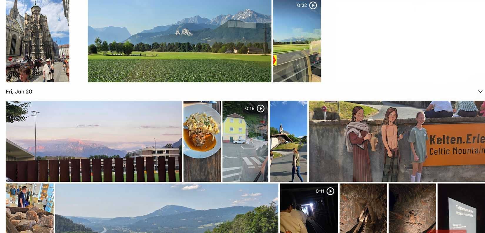 Visualizza Google Foto tramite un browser web su un Mac.