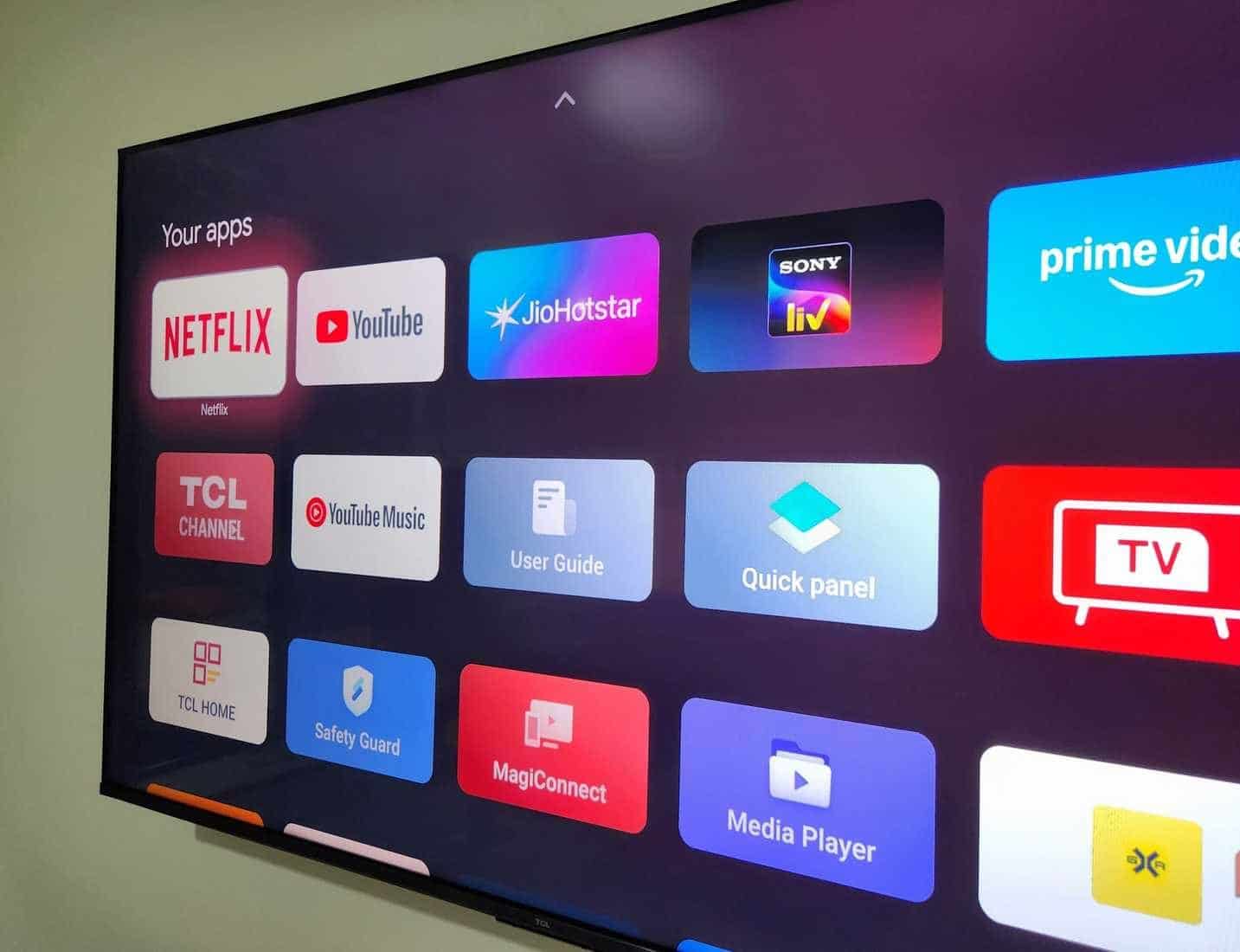 Schermata iniziale di Google TV con modalità solo app