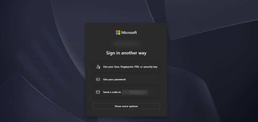 Σελίδα σύνδεσης με άλλο τρόπο σύνδεσης της Microsoft