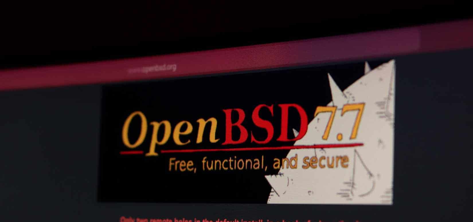官方網站上的 OpenBSD 標誌。