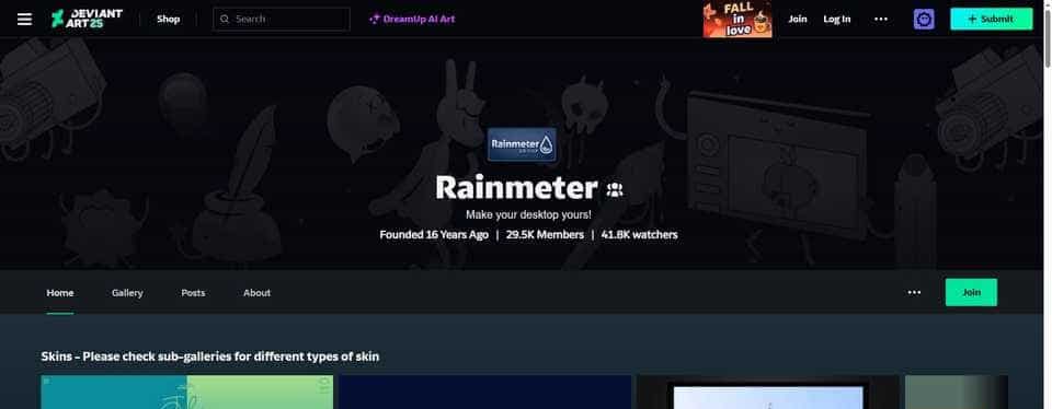 DeviantArt 上的 Rainmeter 設計