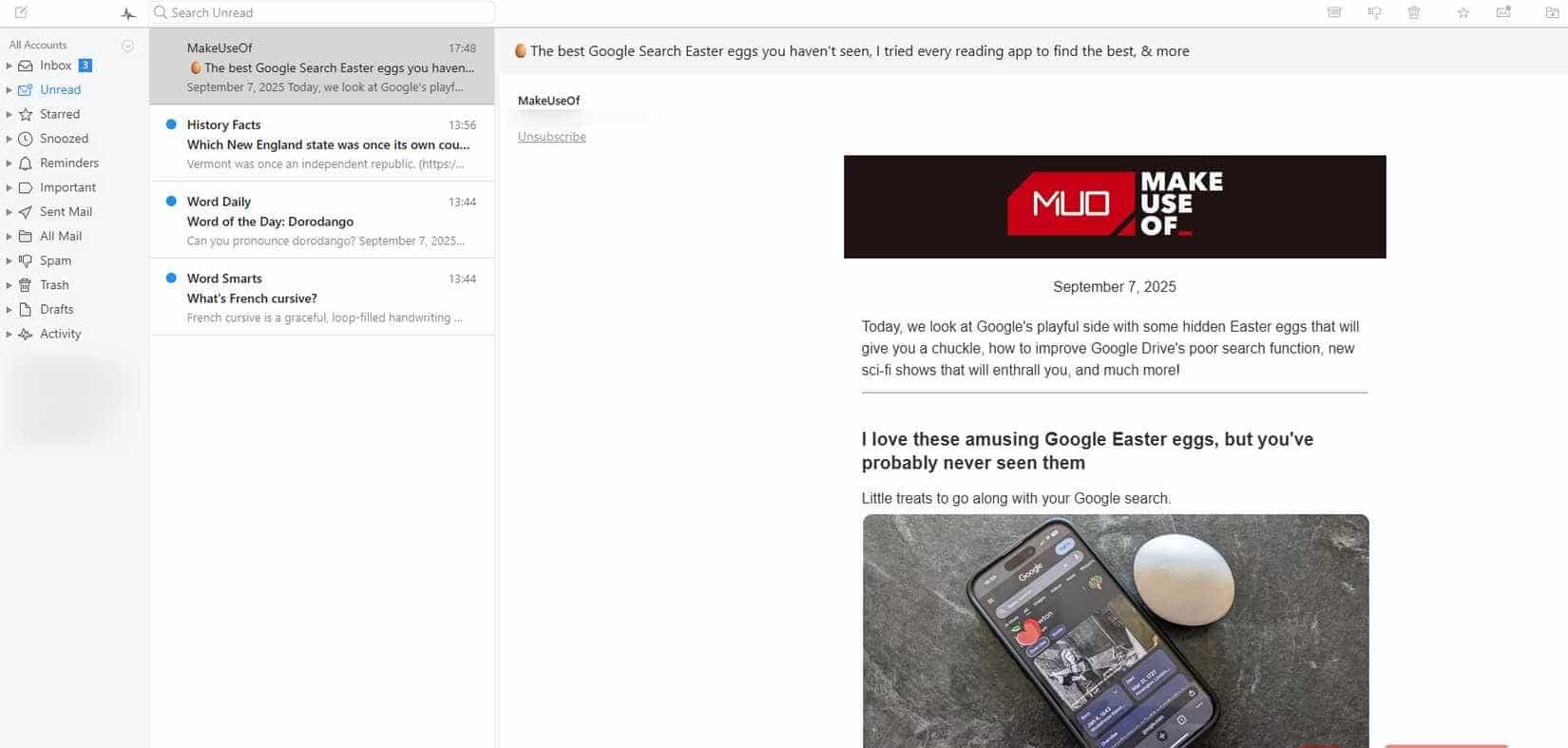 Leggere la posta elettronica in Mailspring