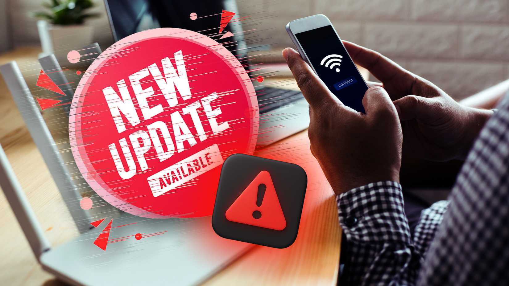 Il router e lo smartphone si connettono con il nuovo tag di aggiornamento disabilitato.