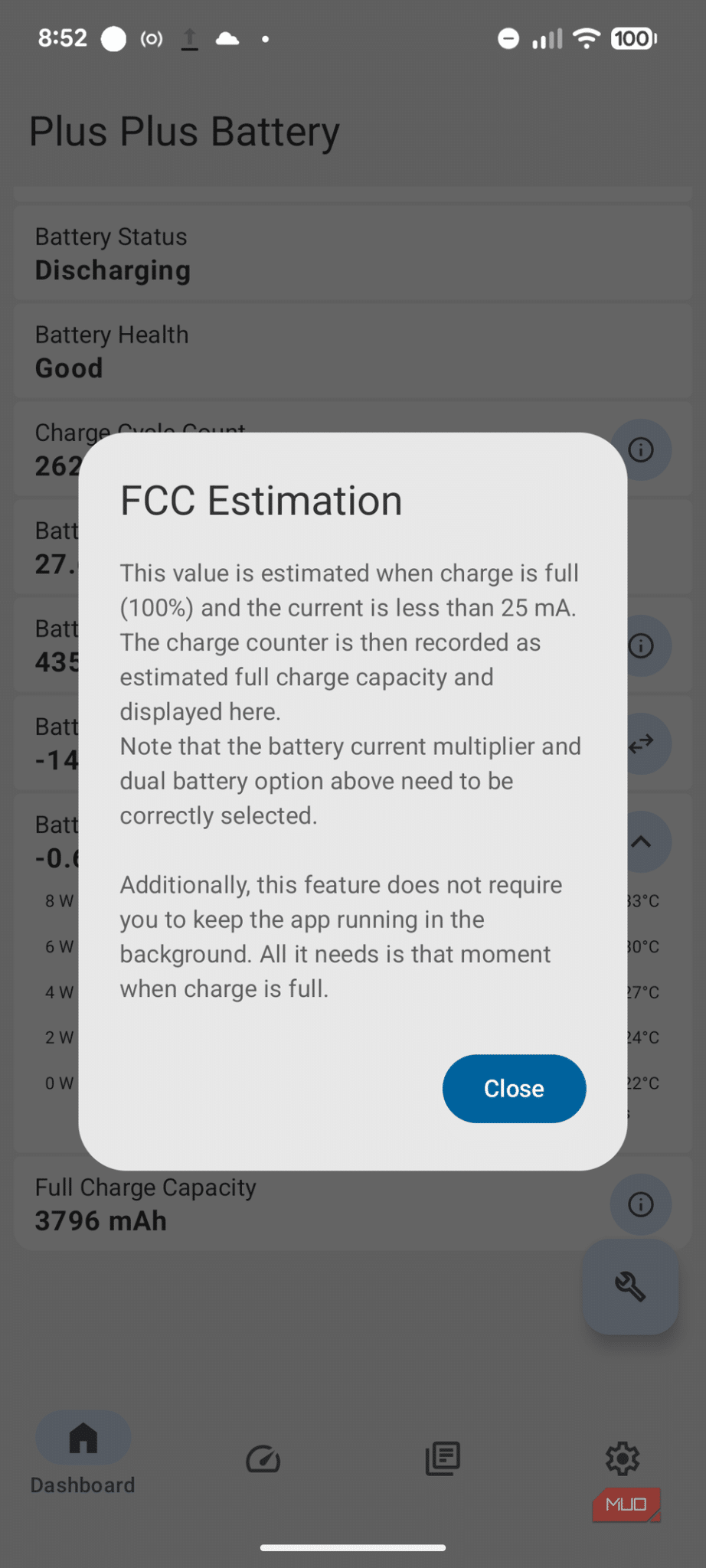 FCC アプリケーションの読み取り値は、オペレーティング システムのログほど正確ではありません。