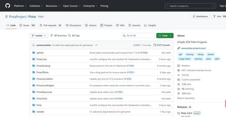 Repository open source Pinta