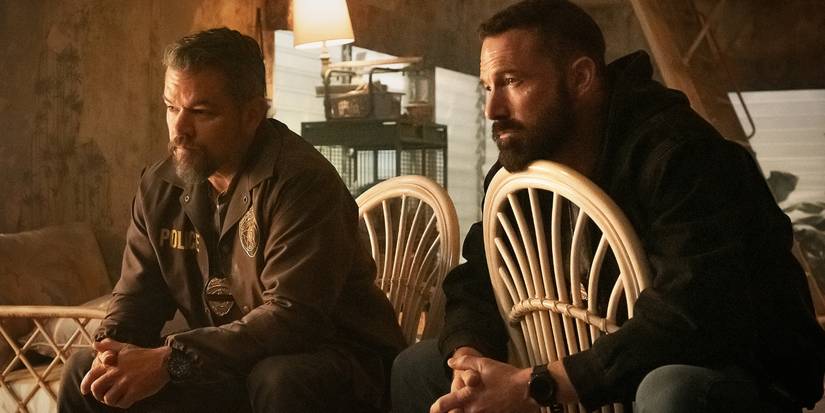 Matt Damon als Dean Domars und Ben Affleck als J.D. Byrne in „The Rip“.
