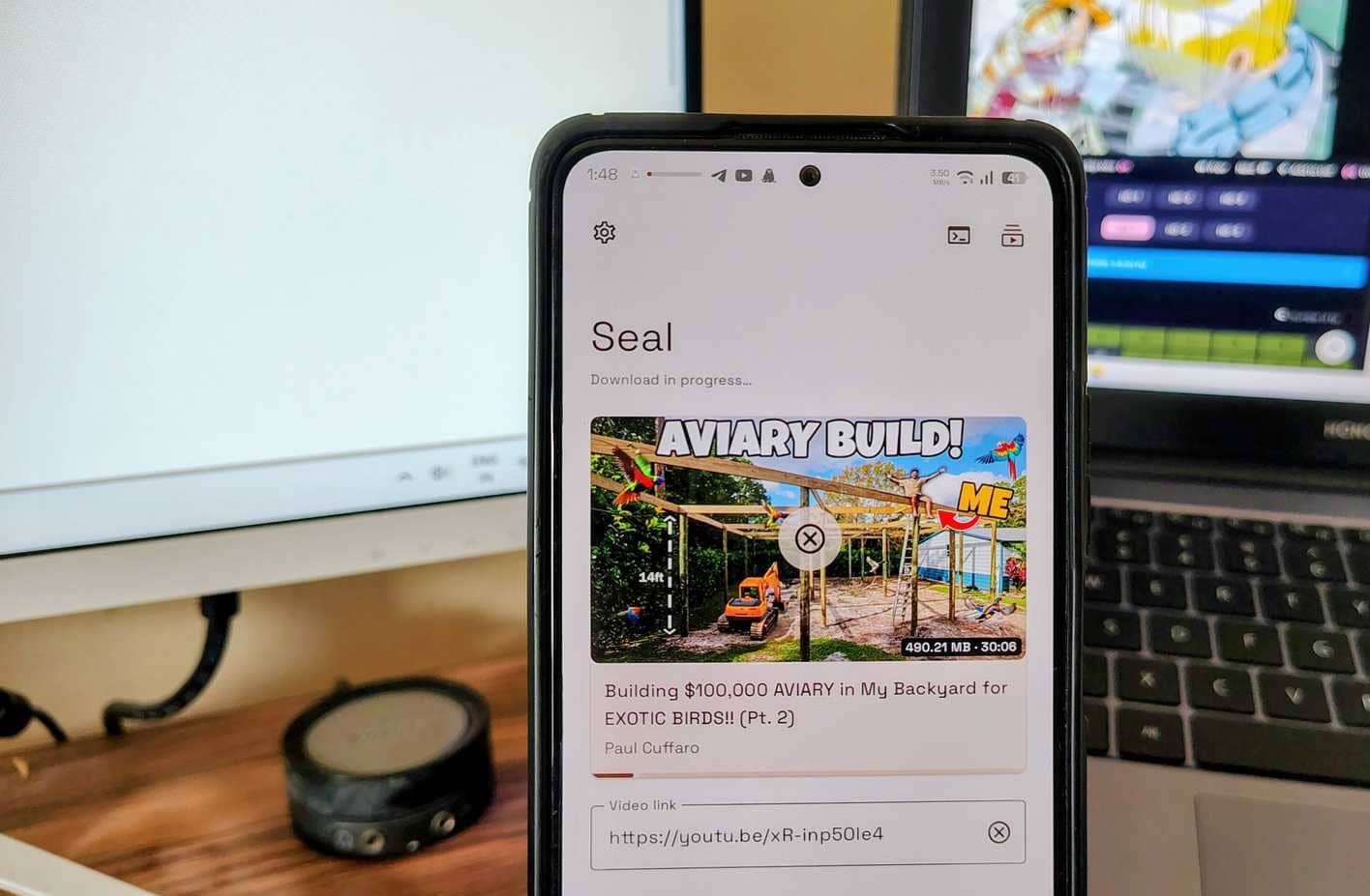 Seal scarica video su Android.