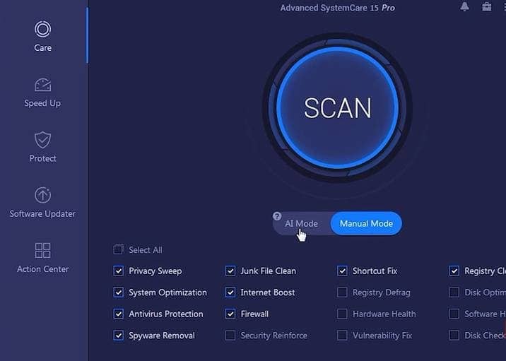 Advanced SystemCare (IObit) anual scan