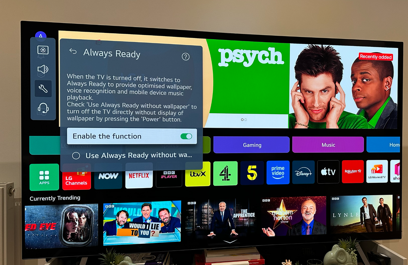Fonction Always Ready sur les téléviseurs OLED LG
