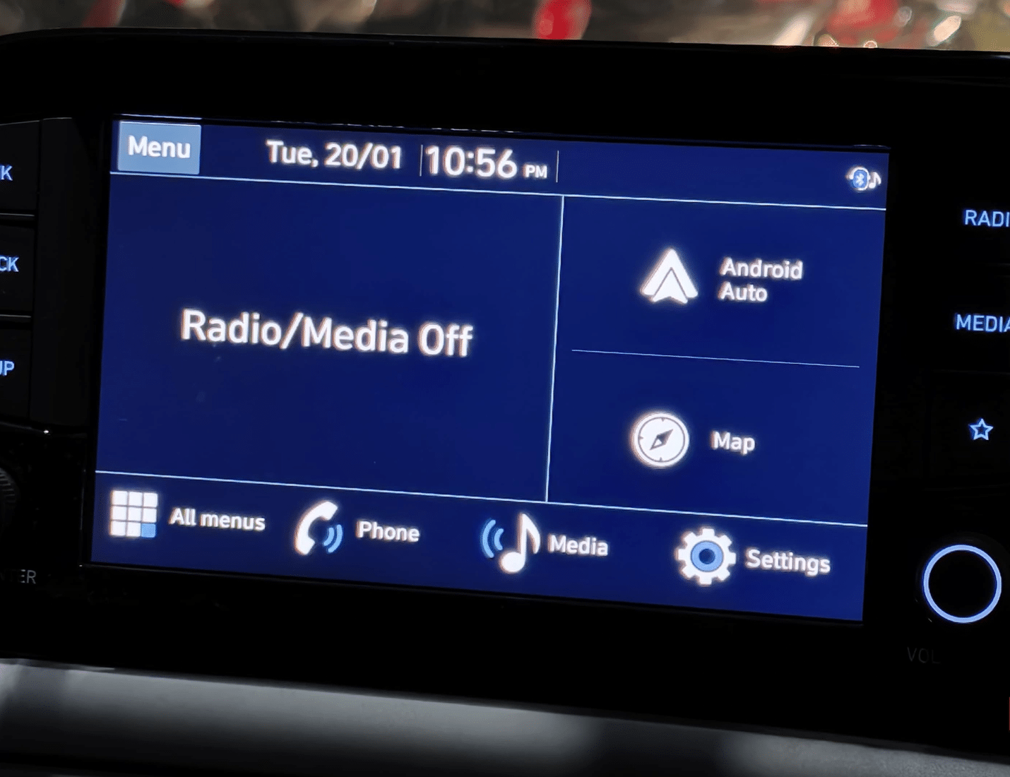 儀表板上的 Android Auto 頁面