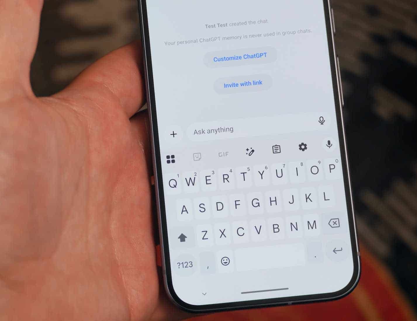 O aplicativo ChatGPT para Android está aberto para um novo bate-papo em grupo.