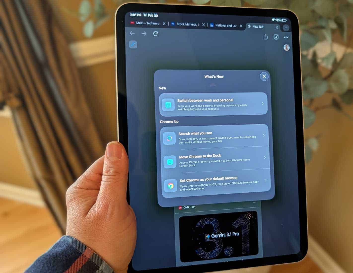 Chrome auf dem iPad Pro