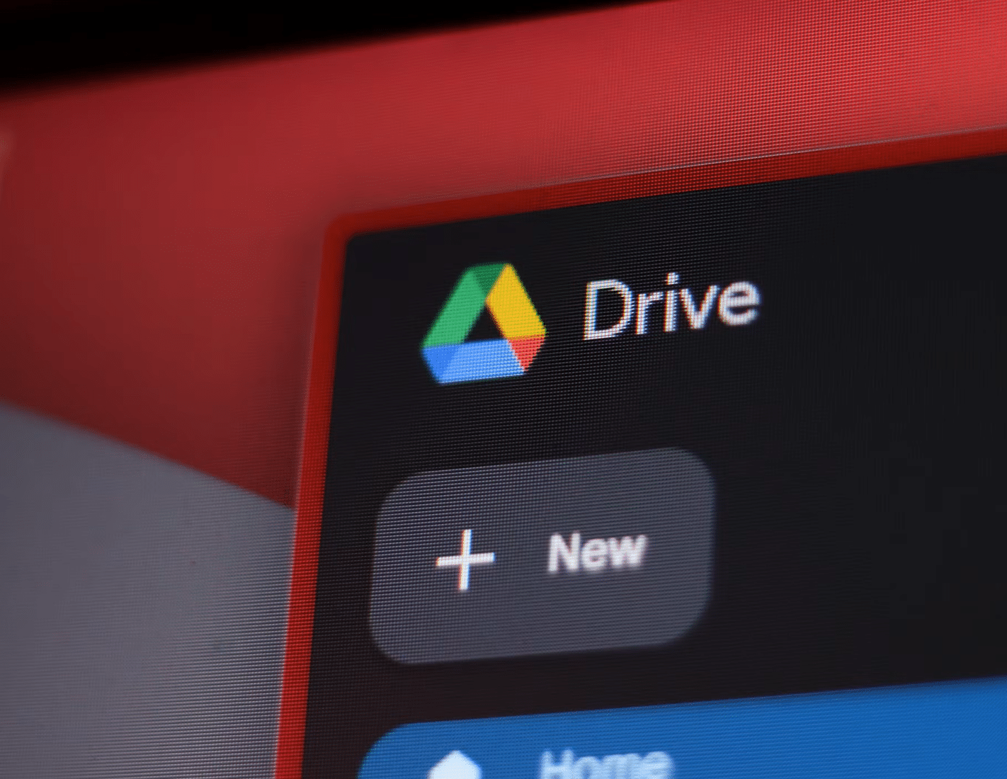 Una imagen de primer plano del icono de Google Drive
