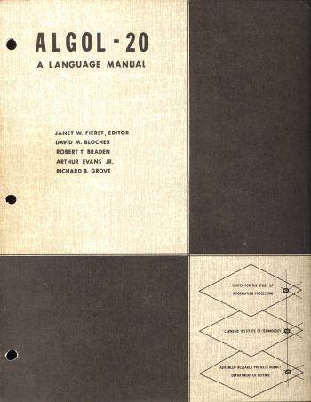 Copertina del manuale in lingua ALGOL 1965