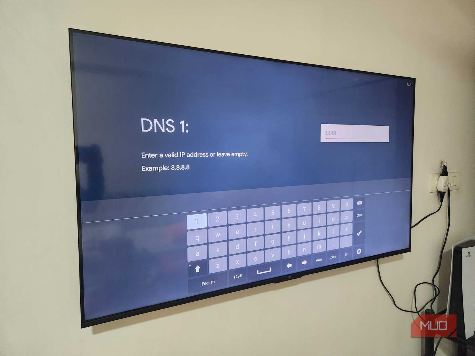 إعدادات DNS على جهاز تلفزيون