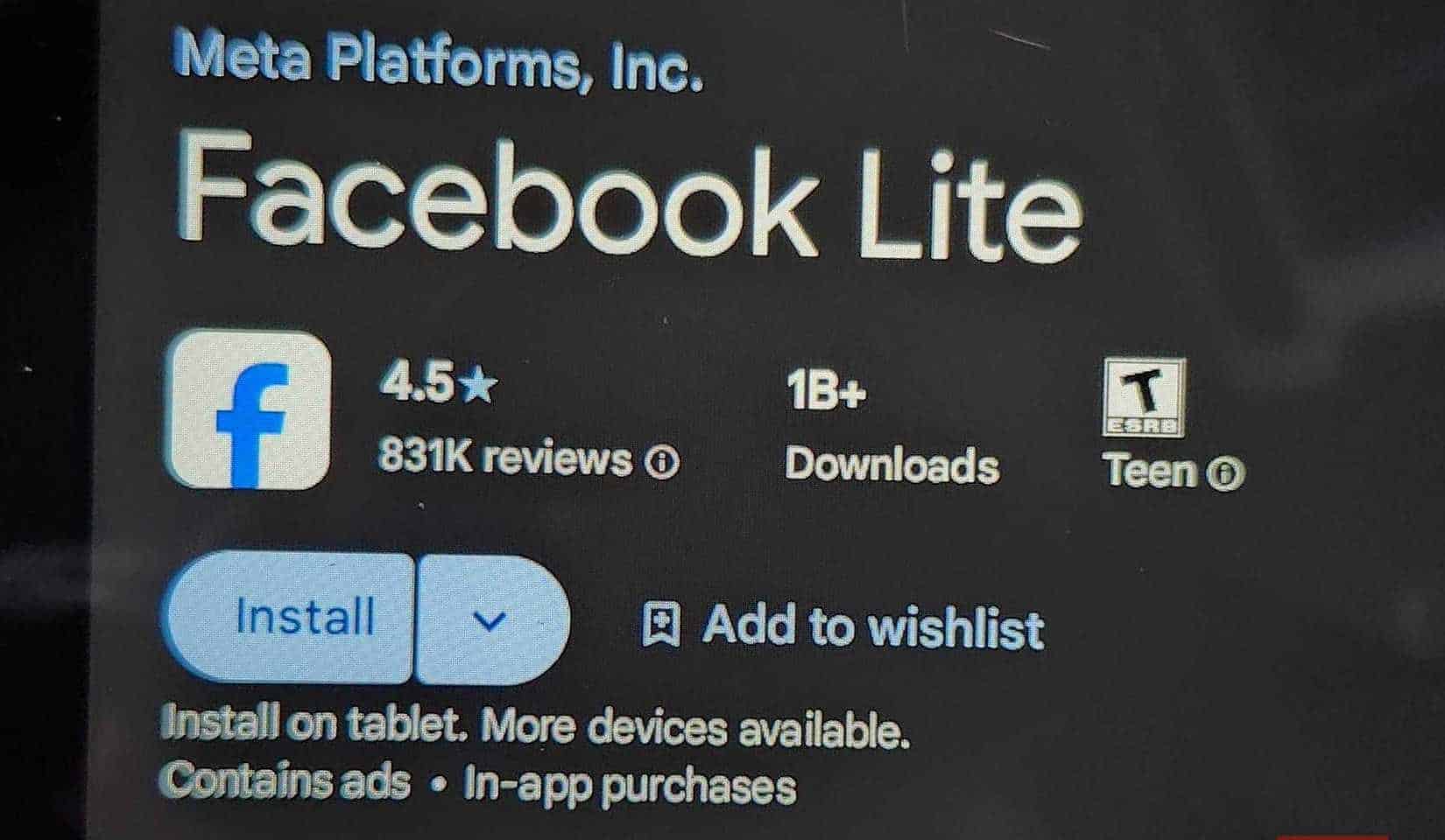 Facebook Lite
