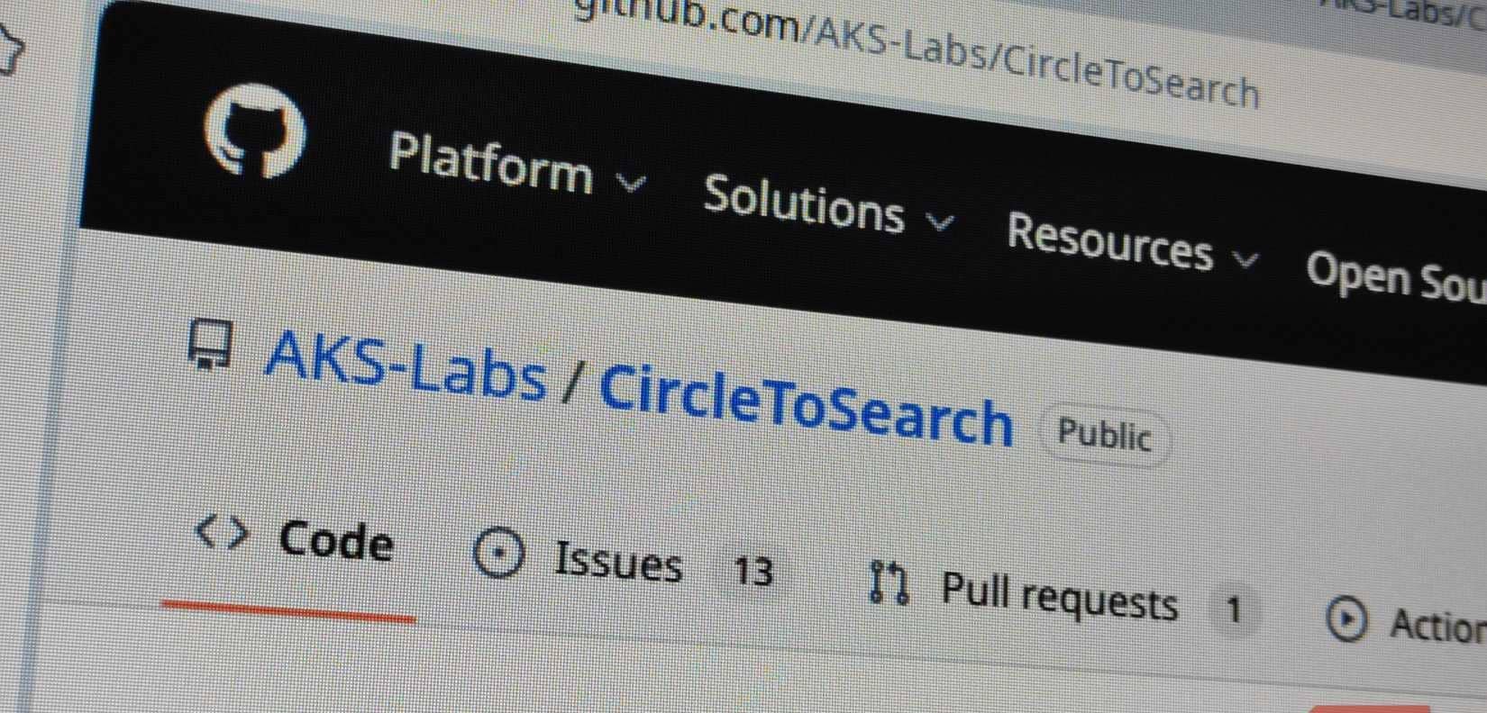 El repositorio de GitHub para la aplicación CircleToSearch.