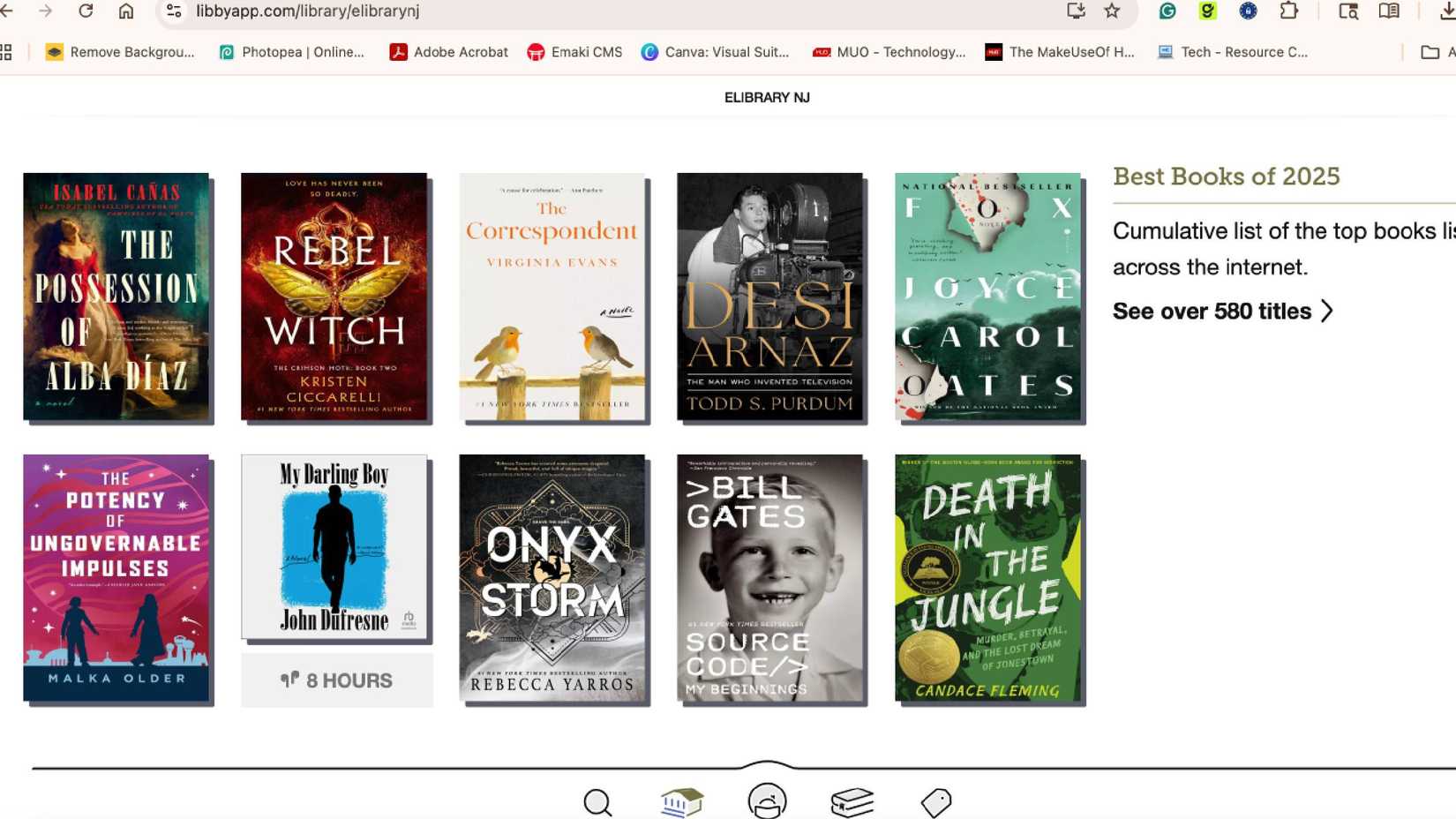 أفضل كتب عام 2025 على Libby