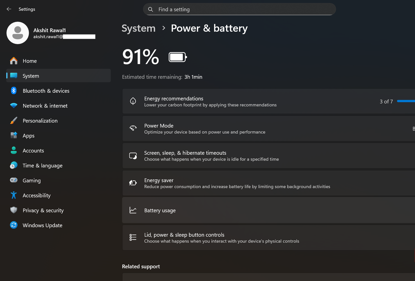 Windows 電源模式