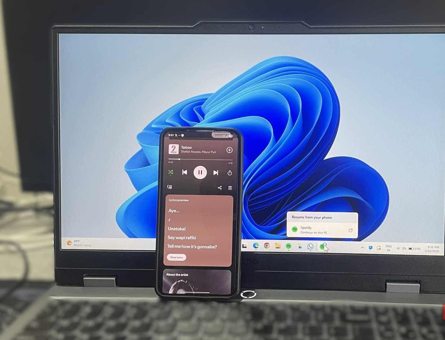 Retomar no Android e no Windows 11