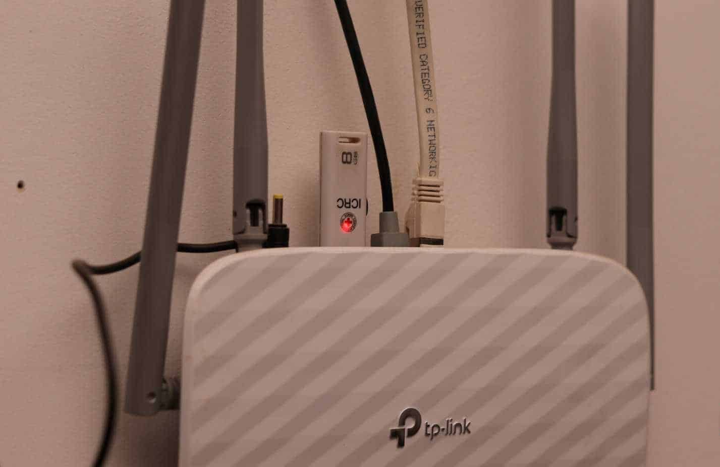 Router con unità USB collegata