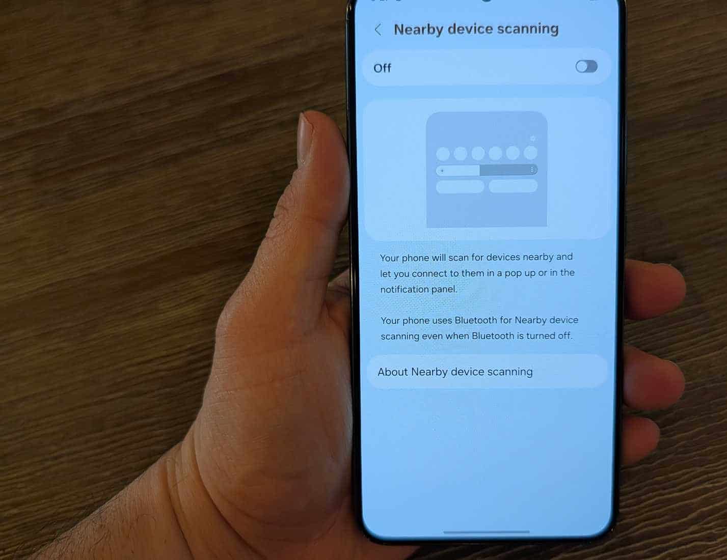 Samsung Galaxy Nearby Scanning
