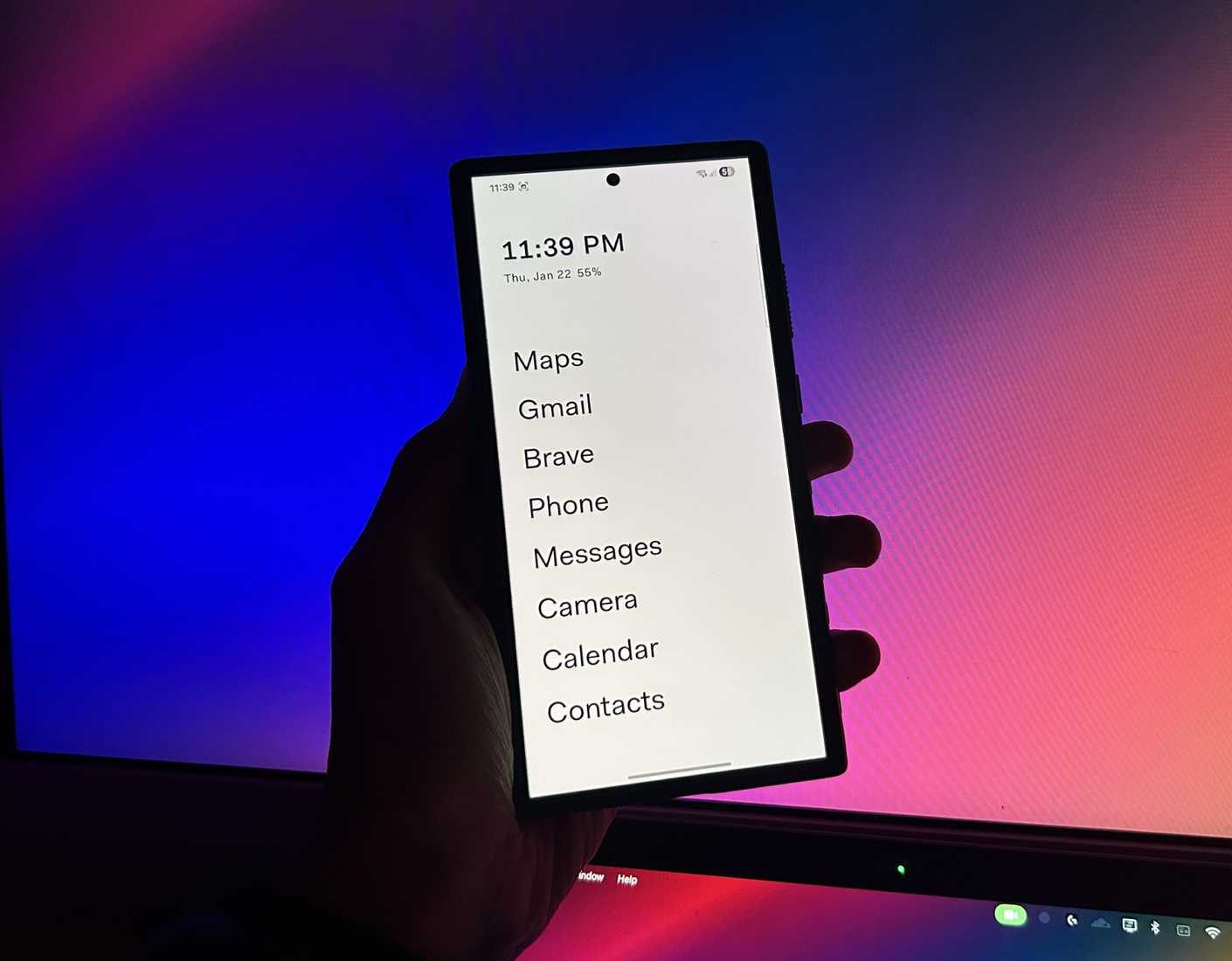 Samsung Phone running Before Launcher