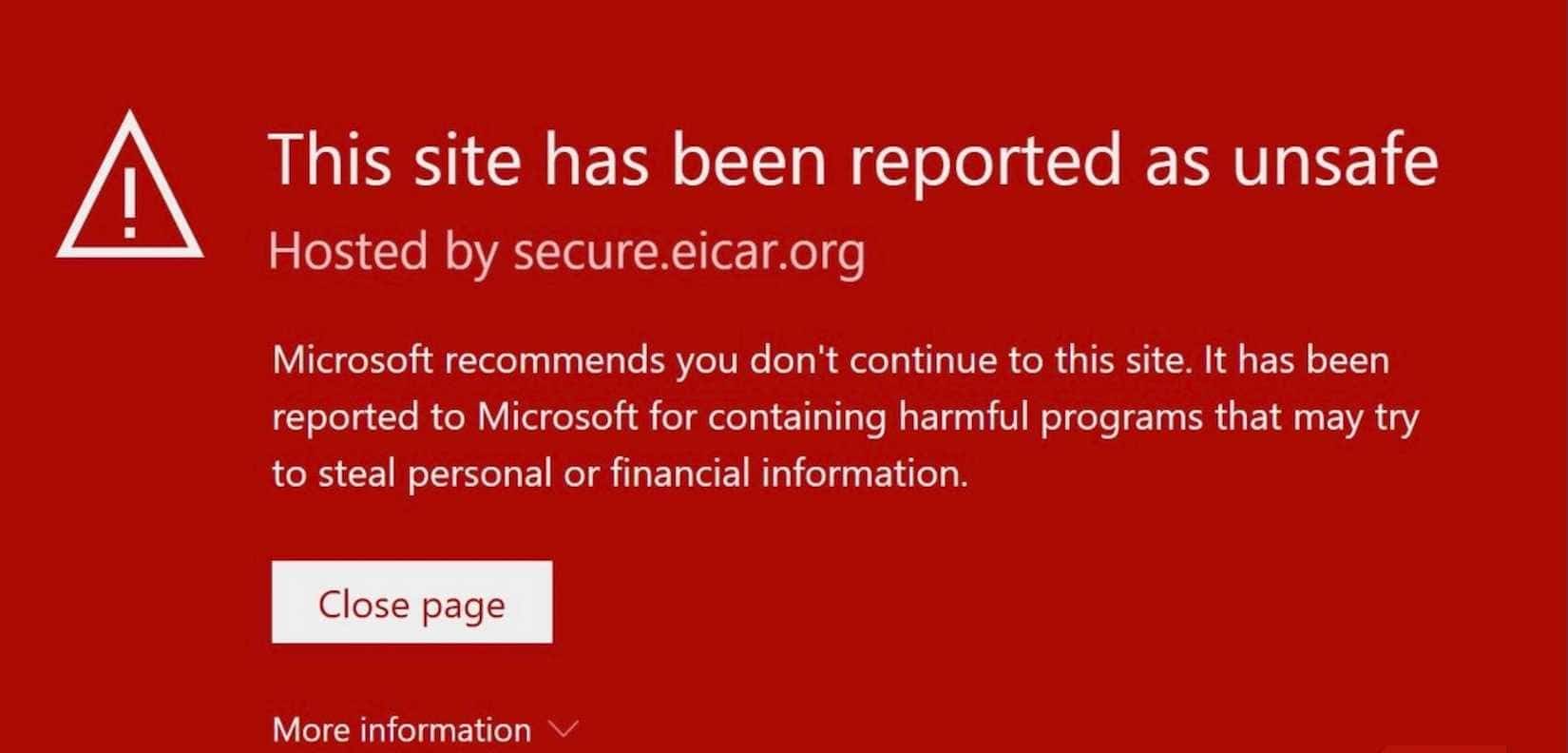 Microsoft Defender ostrzega przed zagrożeniem wirusowym.