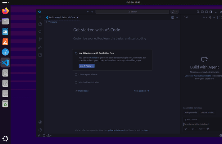 VS Code on Omakub