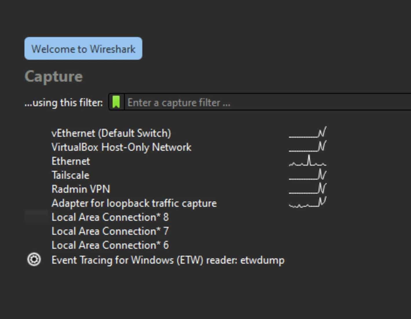 Welcome to Wireshark