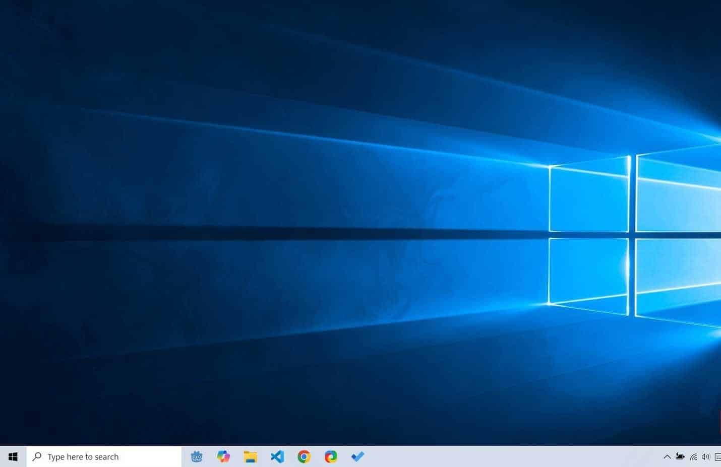 سطح مكتب Windows 11 مع خلفية Windows 10